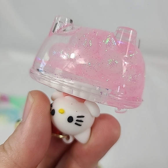 SANRIO 5 Keyring Glitter Bubble Bath Kuromi Hello Kitty My Melody Cinnamoroll - Picture 4 of 10